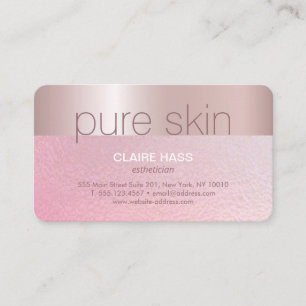 Eleganter Blush Pink Gold Wellness-Center Visitenkarte