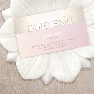 Eleganter Blush Pink Gold Wellness-Center Visitenkarte