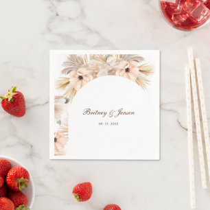 Eleganter Bogen Boho-Pampasgras-Empfangstisch Serviette