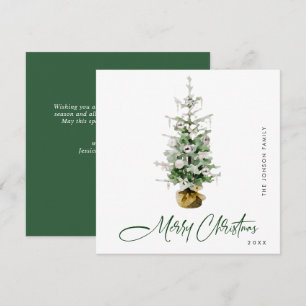 Eleganter Bohemian-Weihnachts-Tannenbaum-Gruß Feiertagskarte