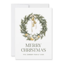 Eleganter Bohemischer Weihnachtskranz Gruß