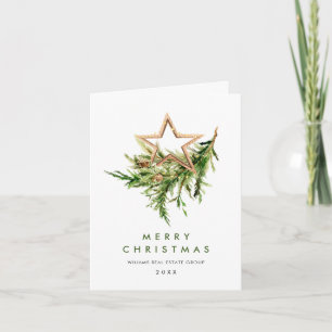 Eleganter Bohemischer Weihnachtsverband Feiertagskarte
