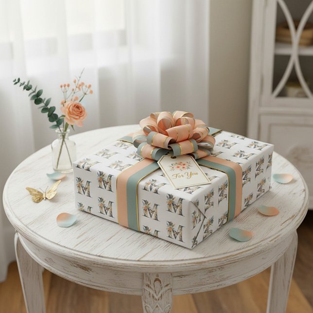 Eleganter böhmischer Blumenbrief M Geschenkpapier (Von Creator hochgeladen)