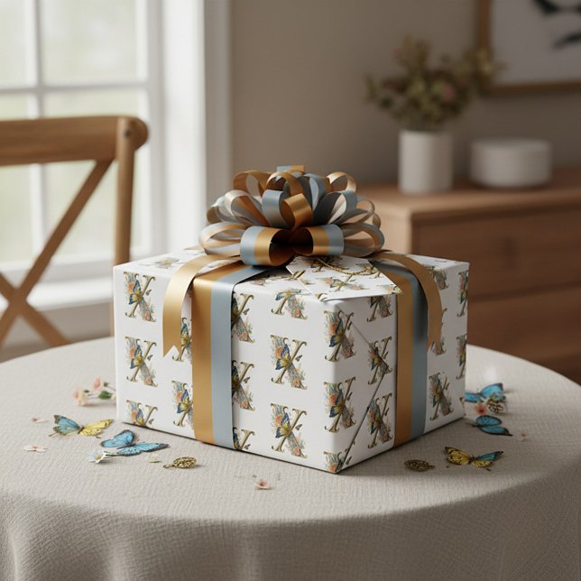 Eleganter böhmischer Blumenbrief X Geschenkpapier (Von Creator hochgeladen)