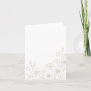 Eleganter Boho-Blumen-Linienkunst-Rahmenhintergrun