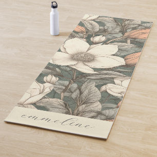 Eleganter Boho-Botanischer Name Yogamatte