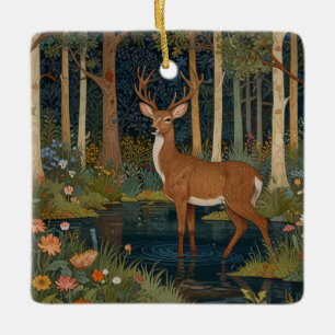 Eleganter Boho-Landhirsch Keramikornament