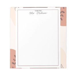 Eleganter Boho-Rahmen Lehrer  Notizblock