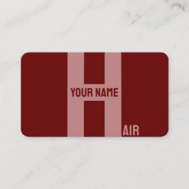 Eleganter Bordeaux minimaler majestätischer Friseu Visitenkarte