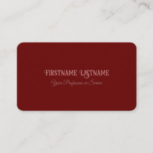 Eleganter Bordeaux minimalistisch majestätisch Visitenkarte