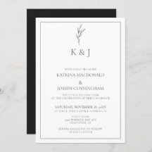 Eleganter Border Monogram Lässige Aufnahme Minimal