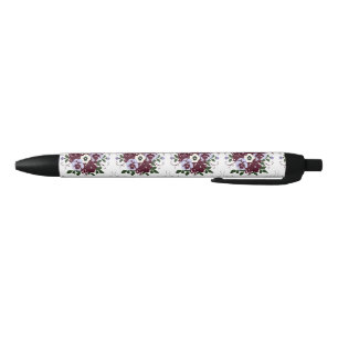 Eleganter Botanik-Kugelschreiber mit violetten Blu Kugelschreiber