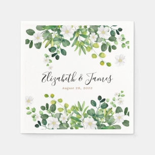 Eleganter botanischer Blumengarten Eukalyptus-Hoch Serviette