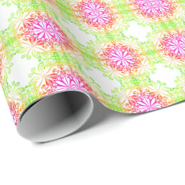 Eleganter botanischer Boho farbenfroher Mandala Geschenkpapier