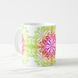 Eleganter botanischer Boho farbenfroher Mandala Kaffeetasse