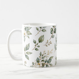 Eleganter Botanischer Eukalyptus-Becher Kaffeetasse