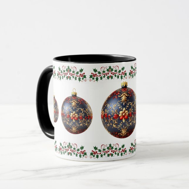 Eleganter botanischer Feiertag Tasse (Vorderseite Links)