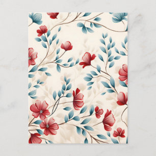 Eleganter botanischer floraler Zweig Feiertagspostkarte