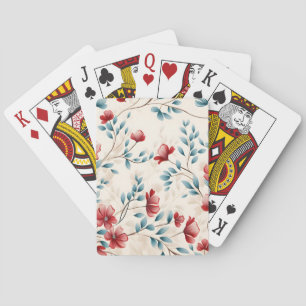 Eleganter botanischer floraler Zweig Spielkarten