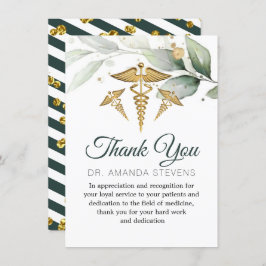 Eleganter botanischer Foliagearzt Dankeschön-Karte Dankeskarte