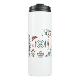 Eleganter botanischer Garten-Brunch-Club-Kranz-Art Thermosbecher
