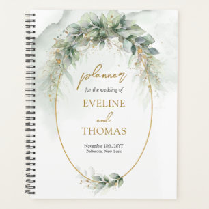 Eleganter botanischer grüner Eukalyptus geometrisc Planer