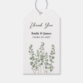 Eleganter botanischer Hochzeitstag Geschenkanhänger