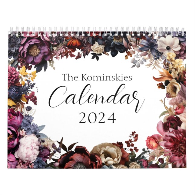 Eleganter botanischer Kalender (Titelbild)