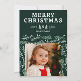 Eleganter botanischer Kardinal Feiertagskarte