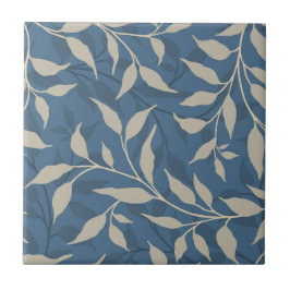 Eleganter Botanischer Leaf Dance Foliage HD Beige  Fliese