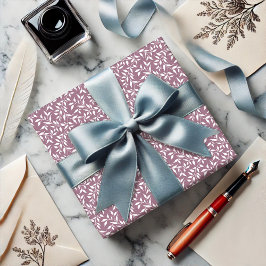 Eleganter botanischer Leaf-Tanz Foliage HD White P Geschenkpapier