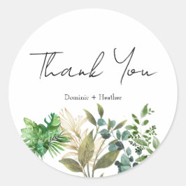 Eleganter botanischer Leaf Umschlag Aufkleber