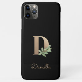 Eleganter Botanischer Monogram Gold Letter D Case-Mate iPhone Hülle