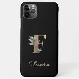 Eleganter Botanischer Monogram Gold Letter F Case-Mate iPhone Hülle