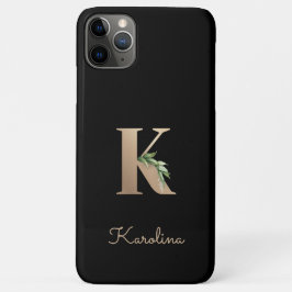 Eleganter Botanischer Monogram Gold Letter K Case-Mate iPhone Hülle