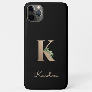 Eleganter Botanischer Monogram Gold Letter K Case-Mate iPhone Hülle