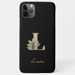 Eleganter Botanischer Monogram Gold Letter L Case-Mate iPhone Hülle
