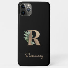 Eleganter Botanischer Monogram Gold Letter R Case-Mate iPhone Hülle