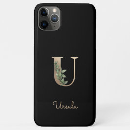 Eleganter Botanischer Monogram Gold Letter U Case-Mate iPhone Hülle