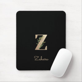 Eleganter Botanischer Monogram Letter Z Mouse Pad Mousepad