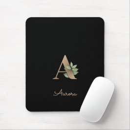 Eleganter Botanischer Monogramm-Brief A Mousepad