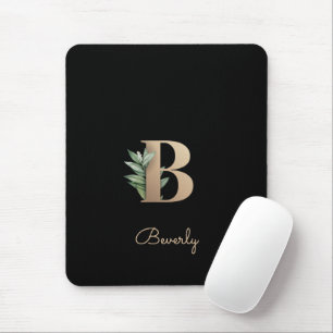 Eleganter Botanischer Monogramm-Brief B Mousepad