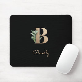Eleganter Botanischer Monogramm-Brief B Mousepad