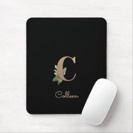 Eleganter Botanischer Monogramm-Brief C Mousepad