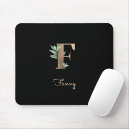 Eleganter Botanischer Monogramm-Brief F Mousepad