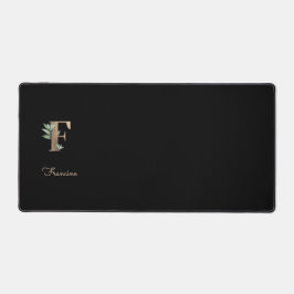 Eleganter Botanischer Monogramm-Brief F Schreibtischunterlage