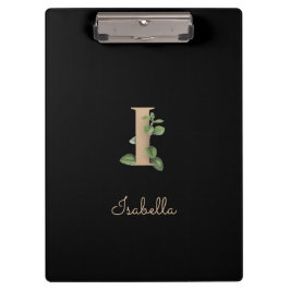 Eleganter Botanischer Monogramm-Brief I Klemmbrett
