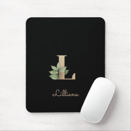 Eleganter Botanischer Monogramm-Brief L Mousepad