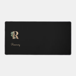 Eleganter Botanischer Monogramm-Brief R Schreibtischunterlage