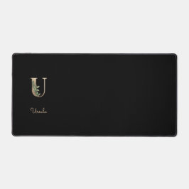 Eleganter Botanischer Monogramm-Brief U Schreibtischunterlage